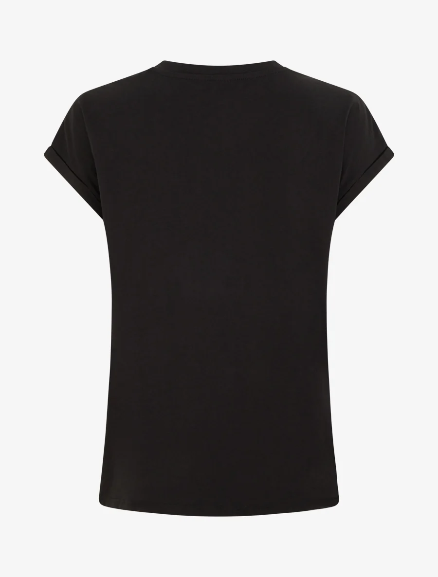 T-shirt met sneakers en vlinders motief - Zwart - Image 2
