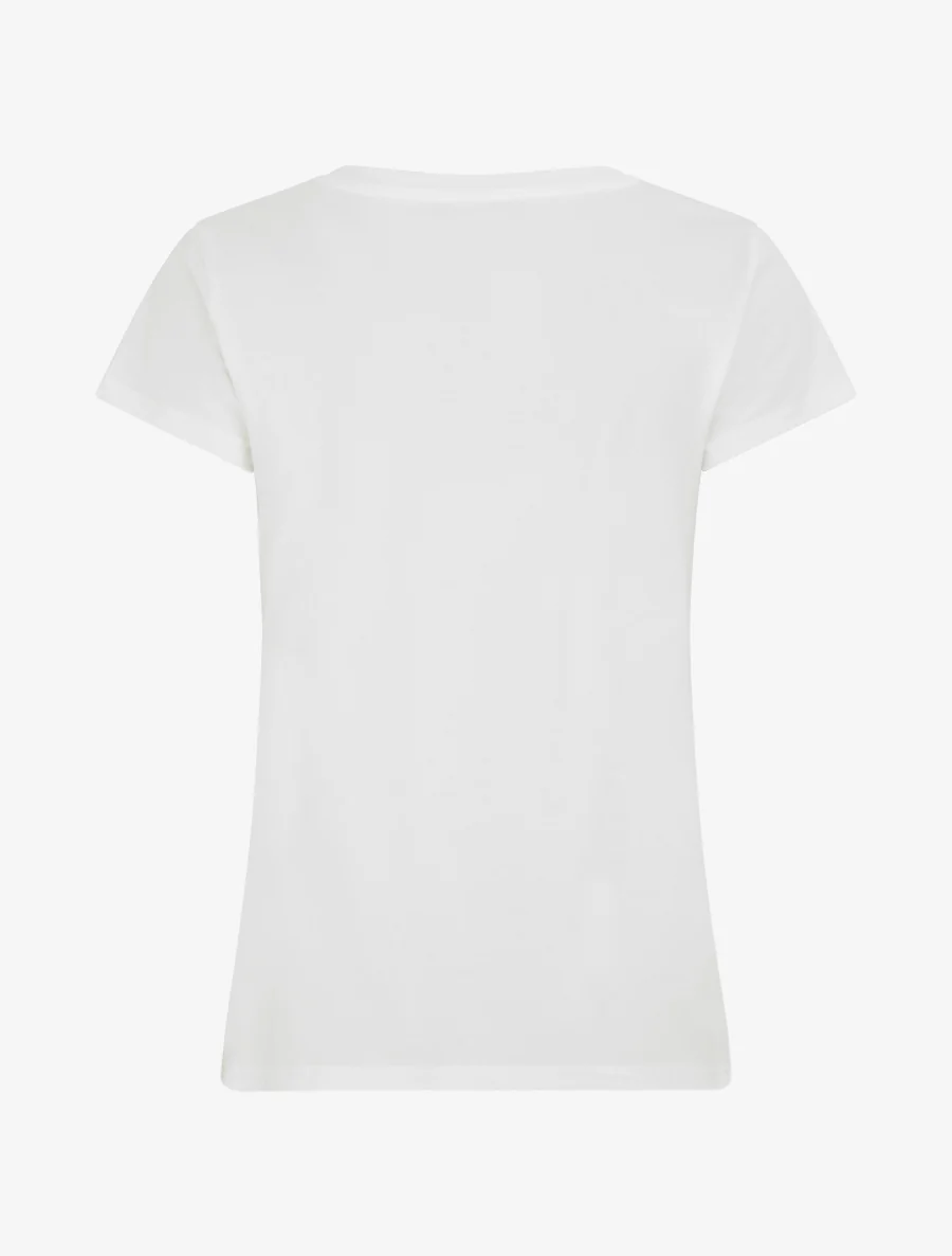 T-shirt met strass en tassenmotief - Wit - Image 2