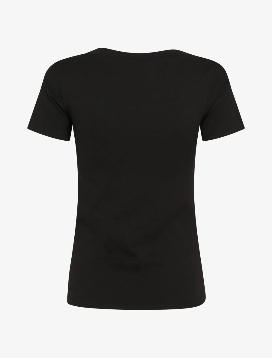 T-shirt slim Liefde is zoet - Zwart - Image 2