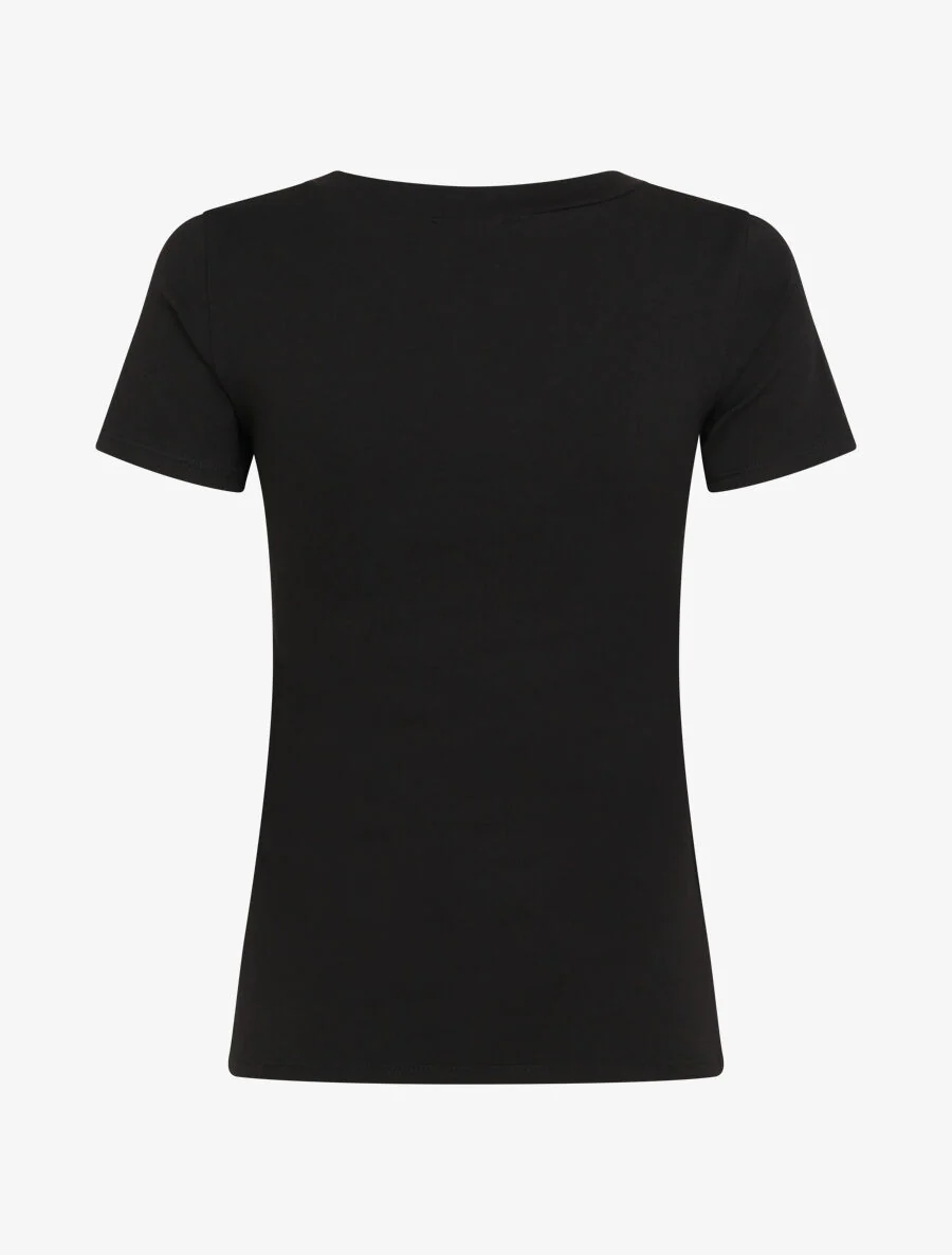 Slim fit T-shirt met dreamcatcher flockprint - Zwart - Image 2