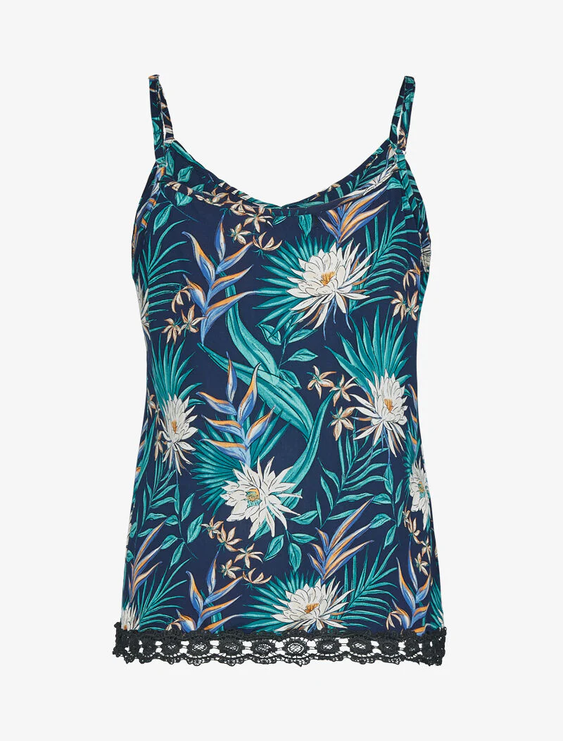 Tanktop met tropische print - marine - Image 2