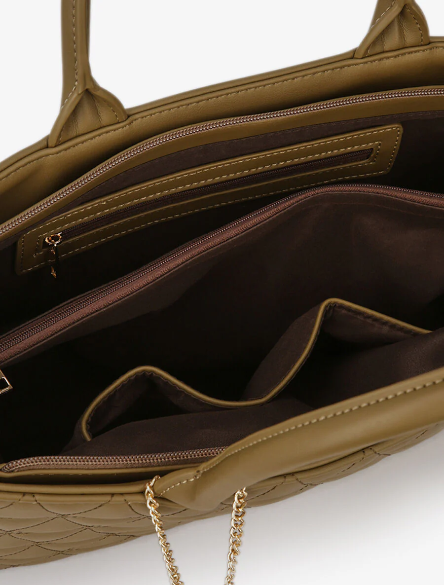 Emma shopper tas - Kaki - Image 4
