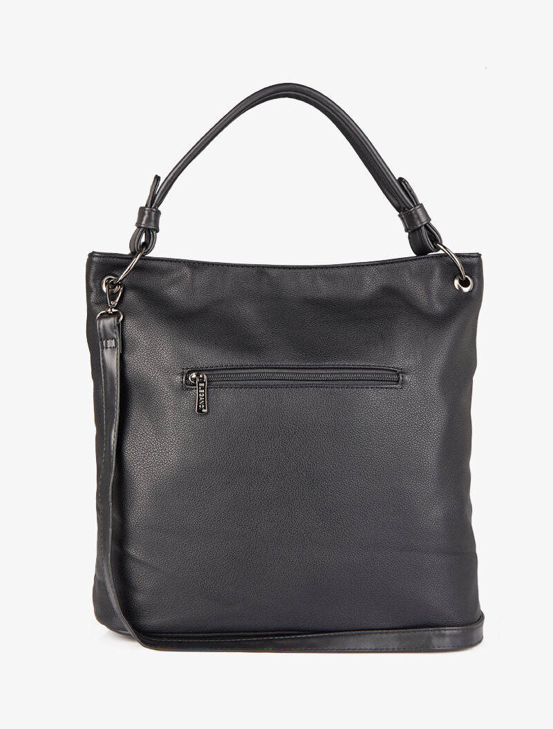 Gespijkerde shopper Katia - Zwart - Image 3