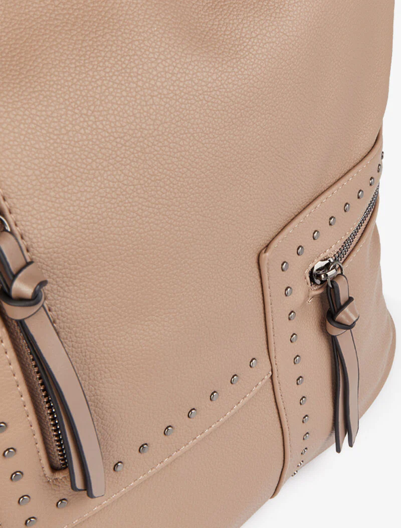 Studded shopper Katia - Taupe - Image 4