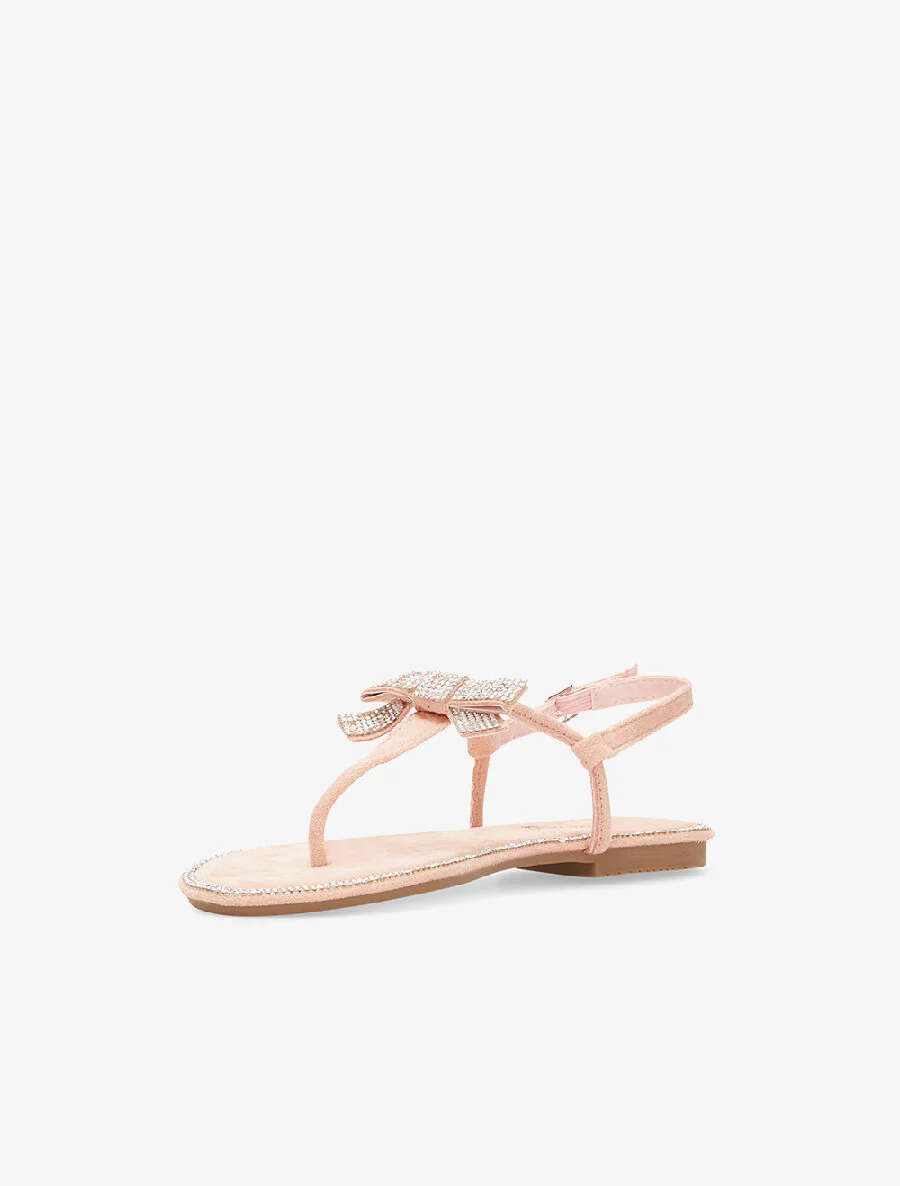 Teenslippers met strassdetails - roze - Image 3