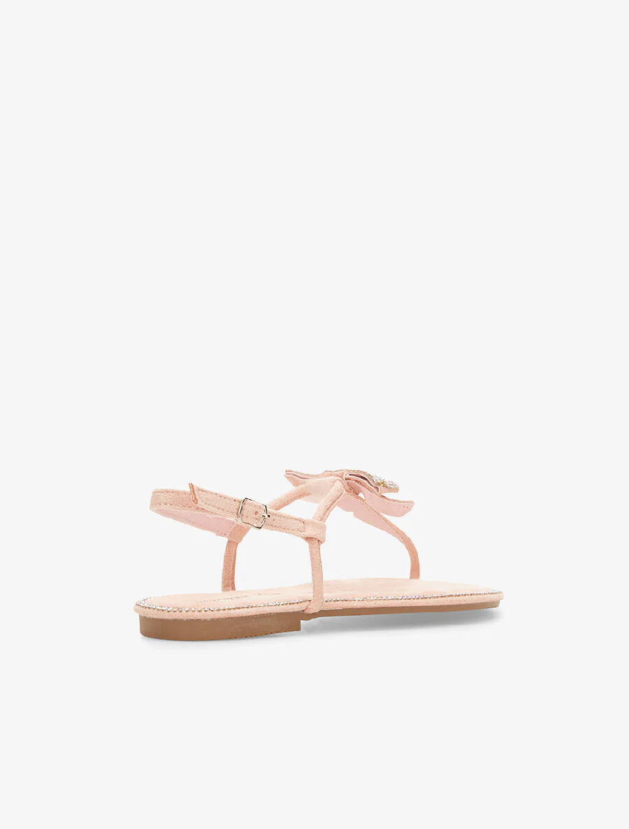 Teenslippers met strassdetails - roze - Image 4