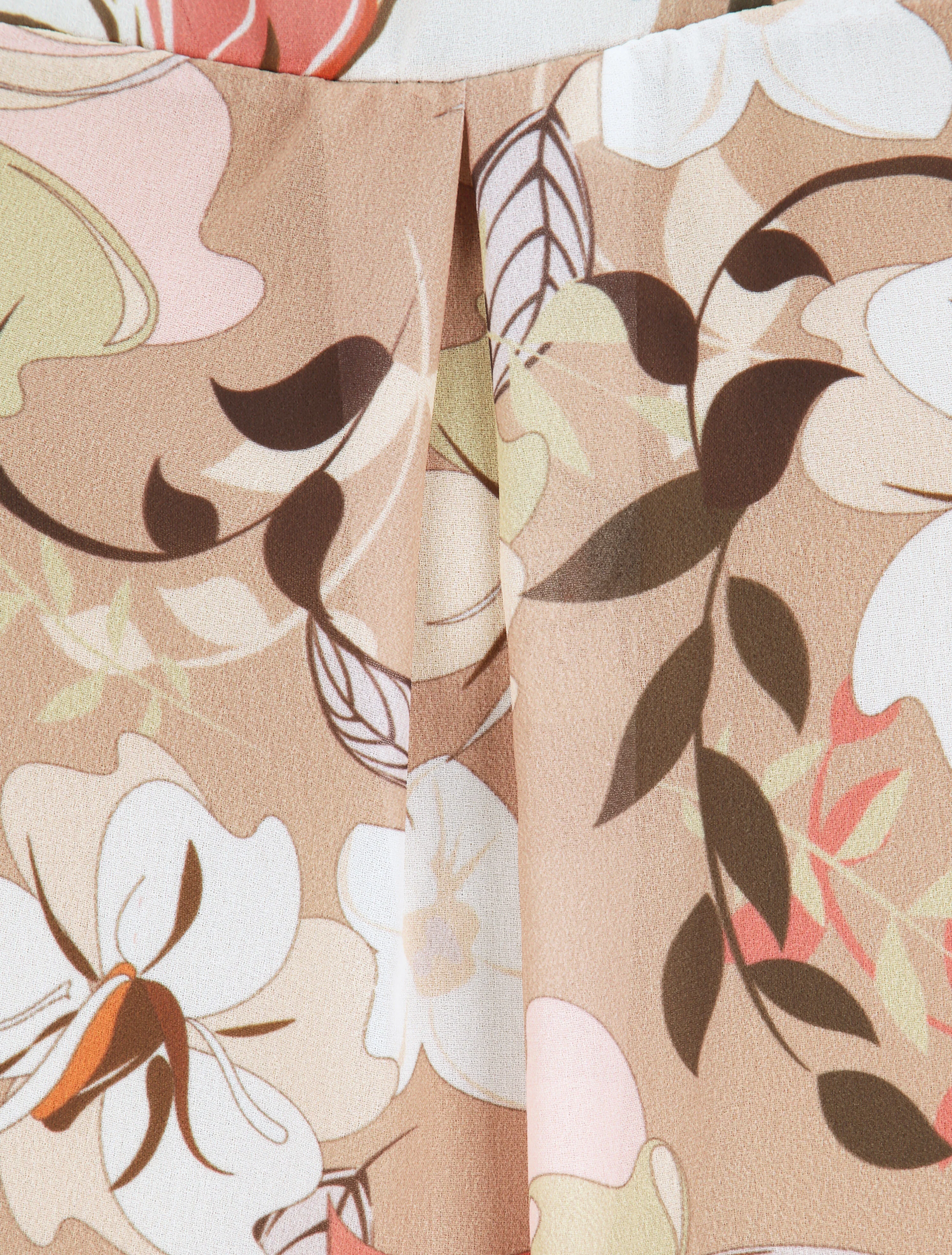 Top bal met grote bloemenprint - beige - Image 3