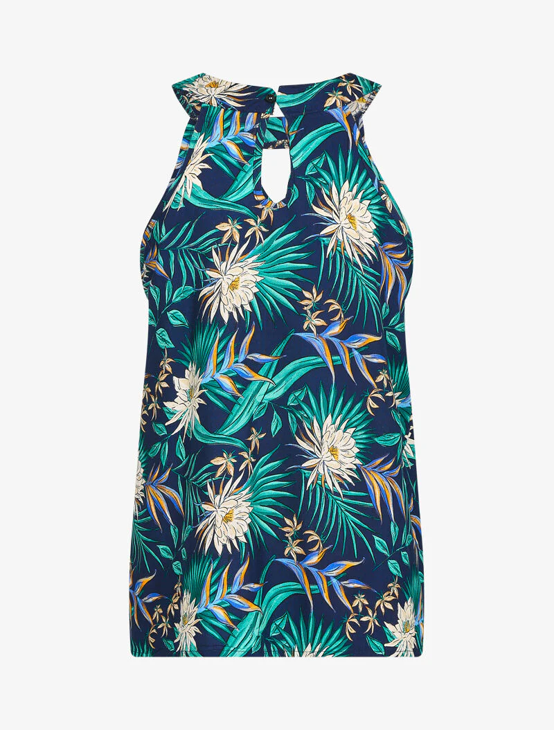 Floral bedrukt top - marineblauw - Image 2