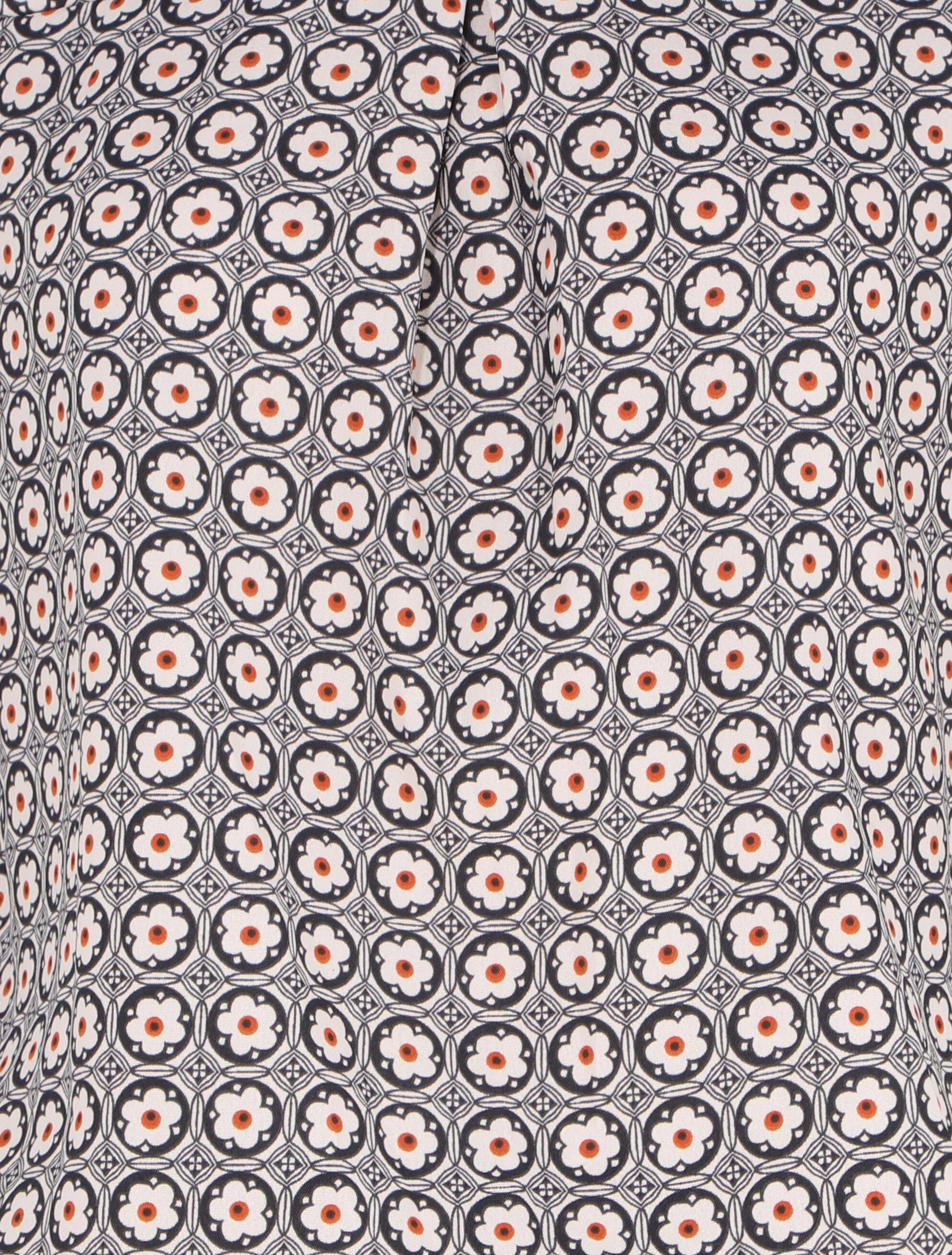 Top met gestileerde margrietprint - Zwart/beige - Image 3