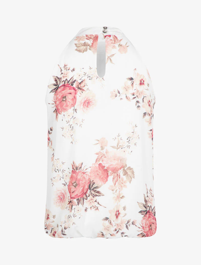 Top met bloemenprint - Wit - Image 3