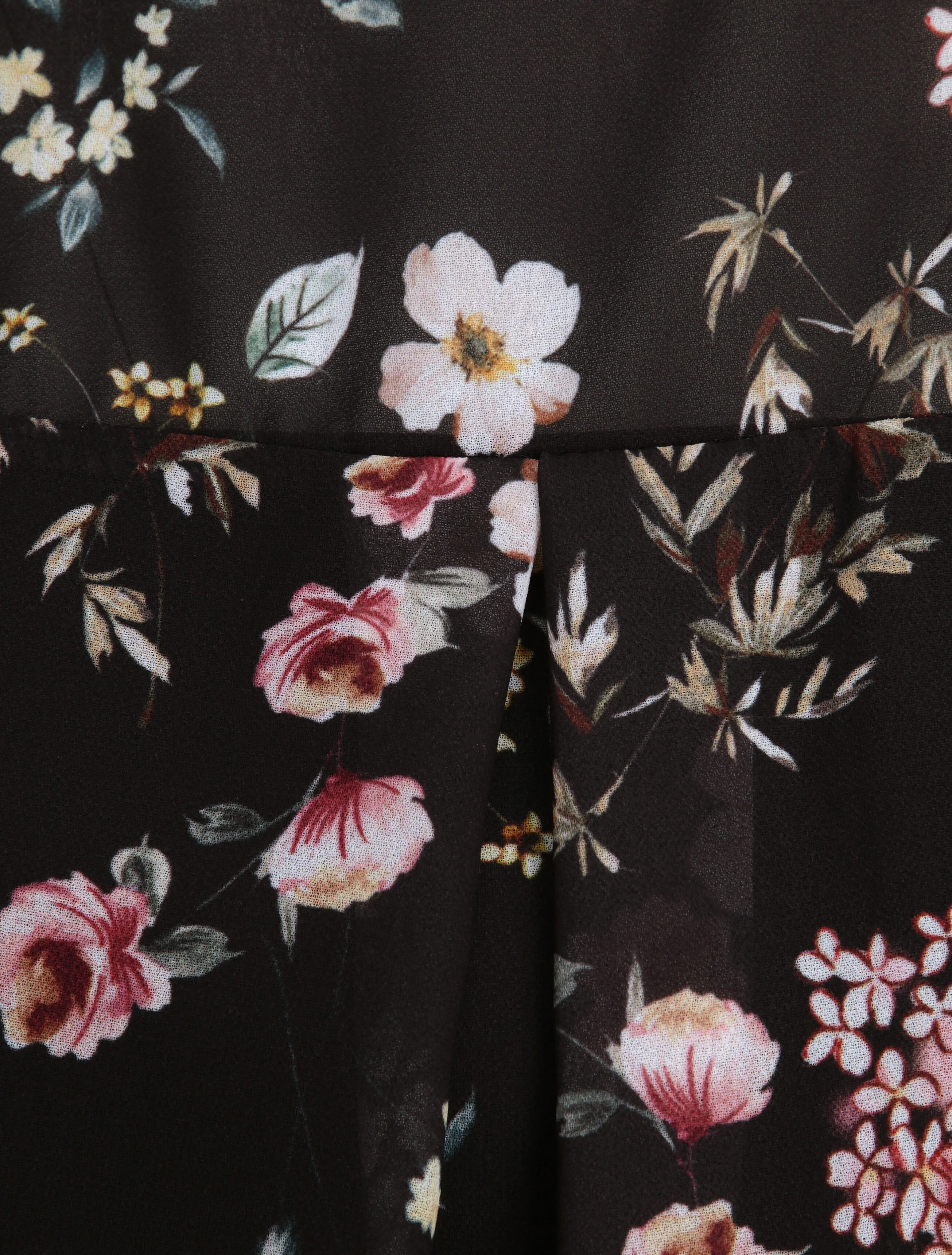 Top met bloemenprint - Zwart - Image 3