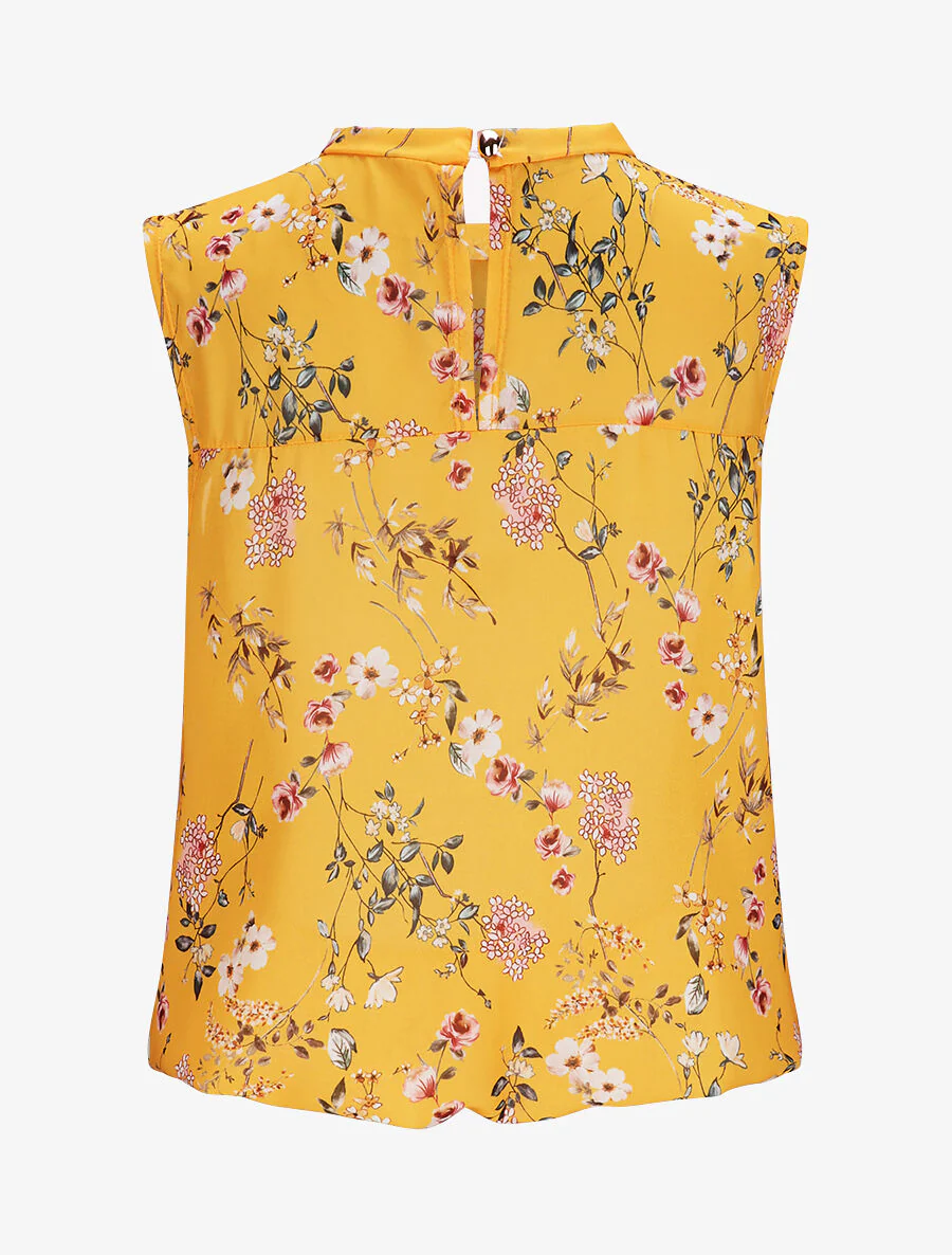 Top met bloemenprint - Mosterd - Image 2