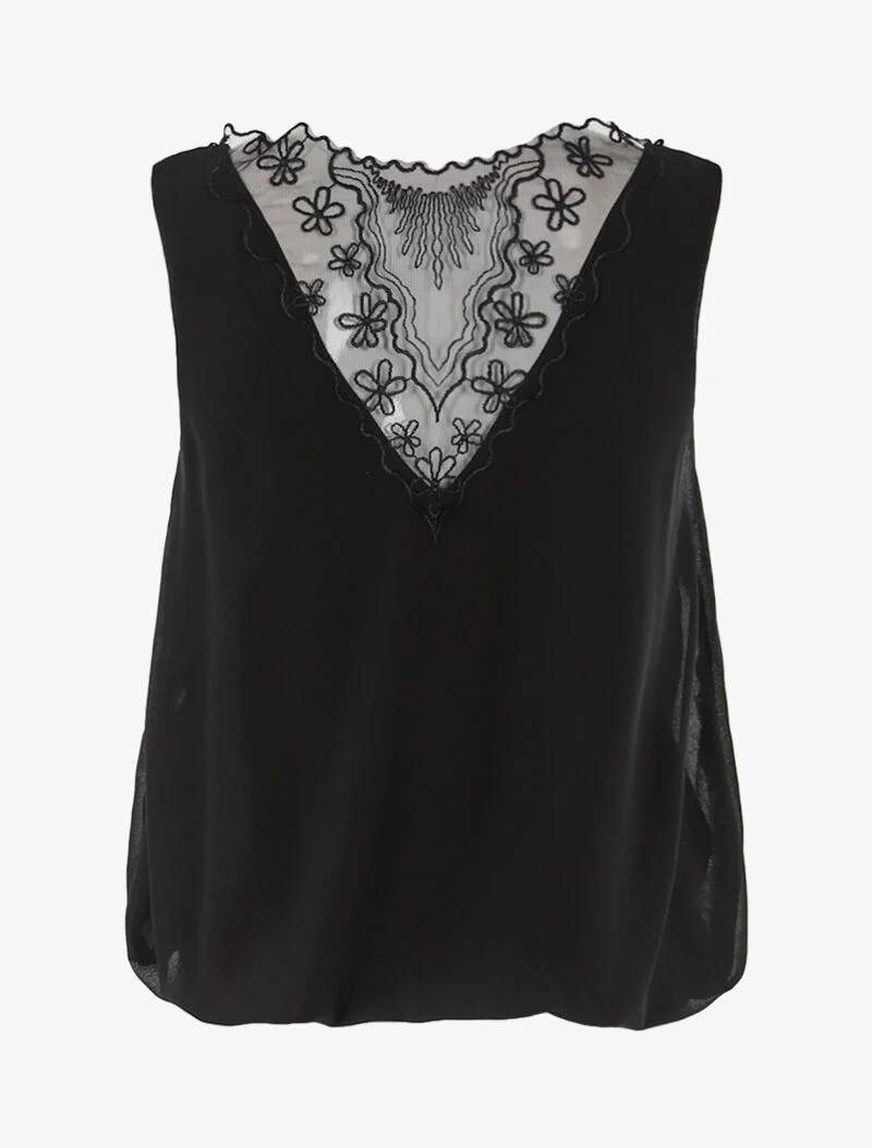 Top bol in tule - zwart - Image 2