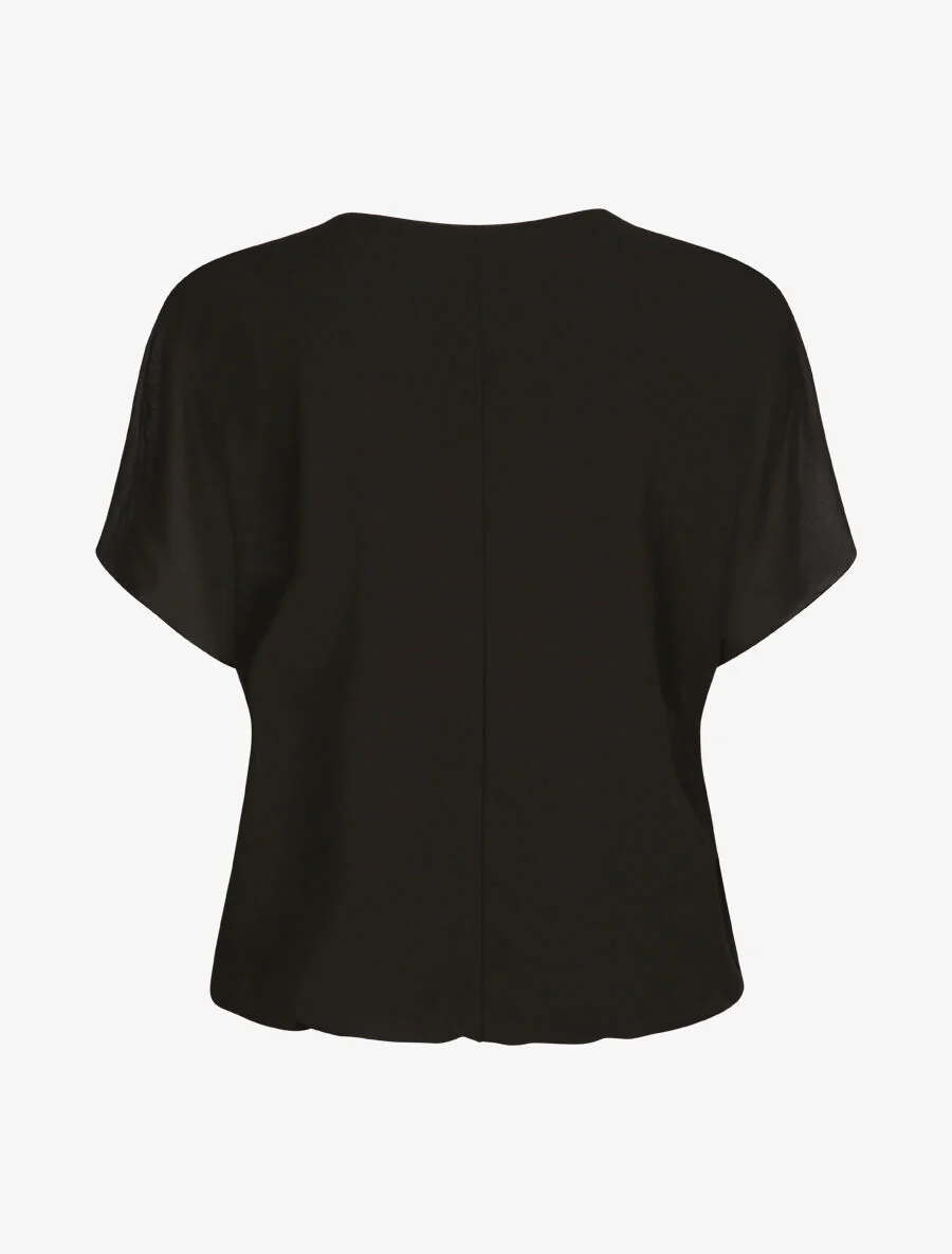 Top bol uni met rits - Zwart - Image 2