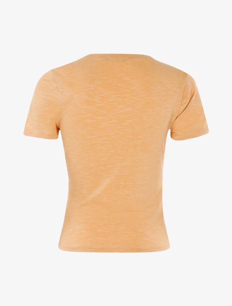 Top met strass op de schouders - lichtoranje - oranje - Image 2