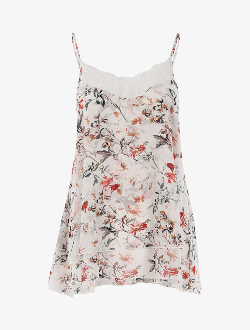 Top in A-lijn met voile - beige