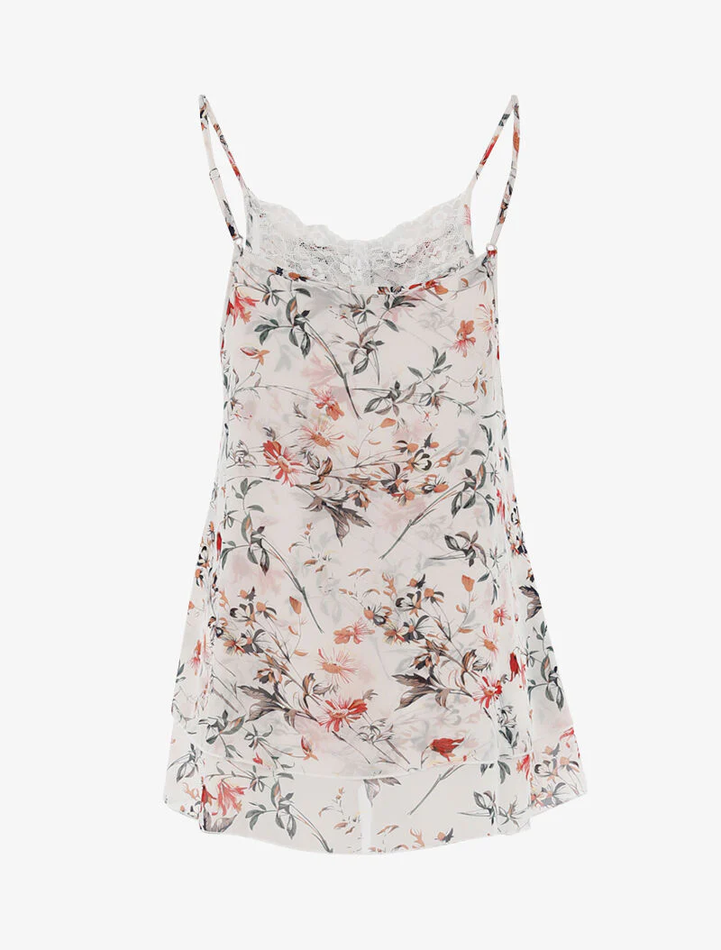 Top in A-lijn met voile - beige - Image 2