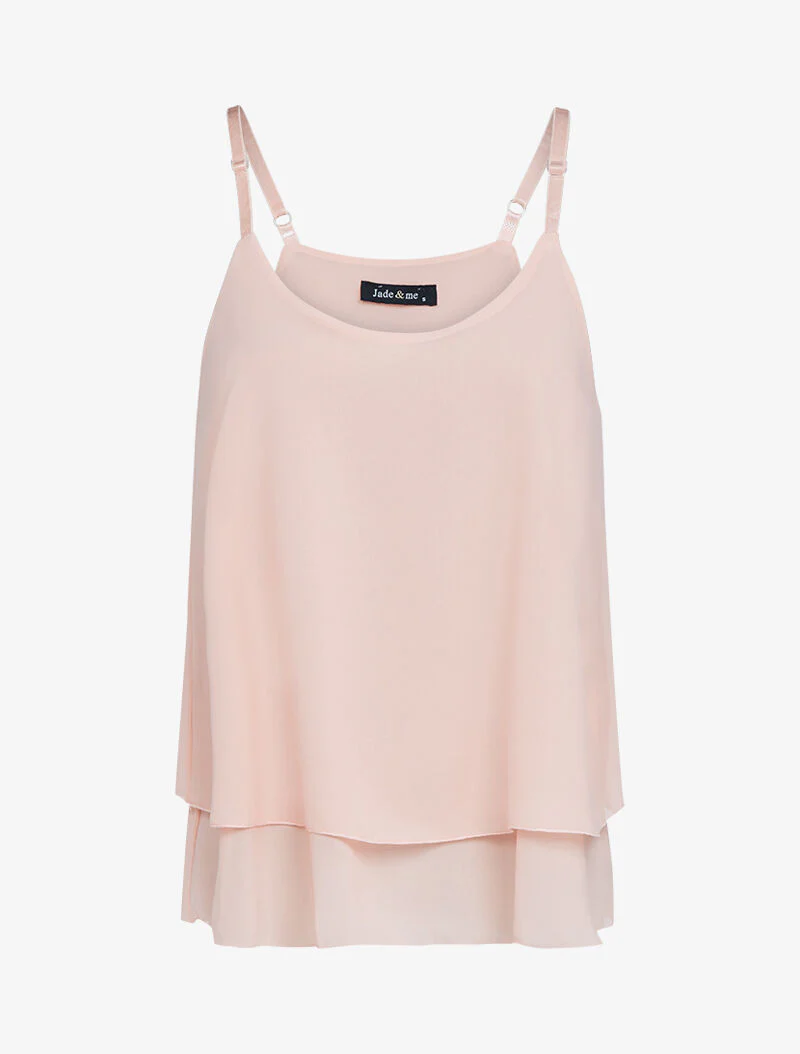 Top in voile met racerback - roze