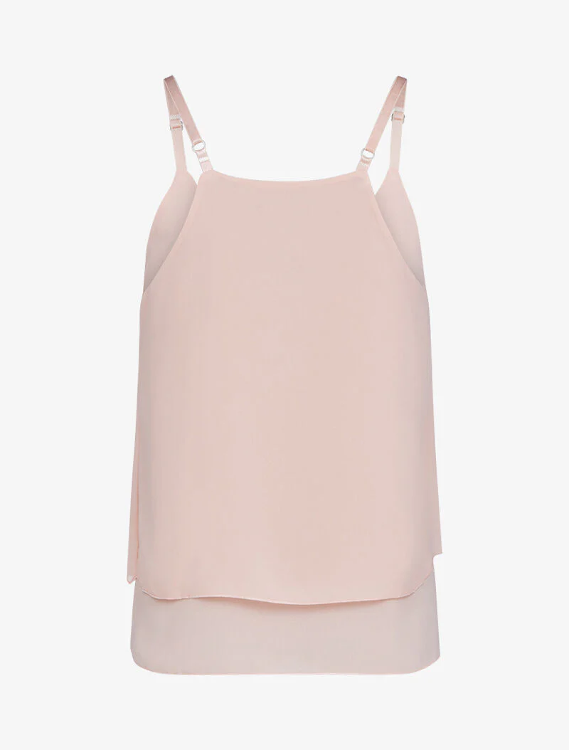 Top in voile met racerback - roze - Image 2