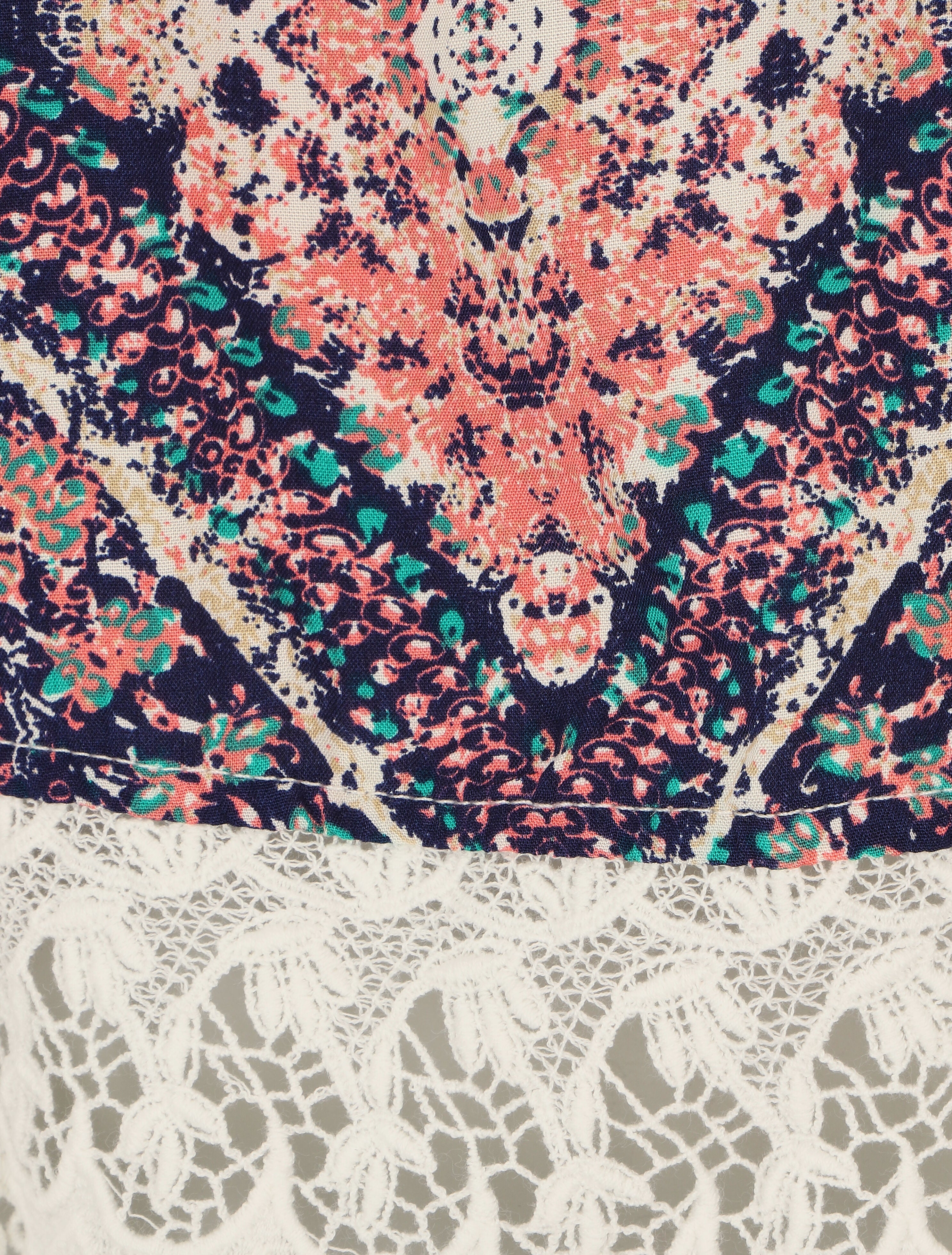 Top met kanten boordprint - Roze - Image 3