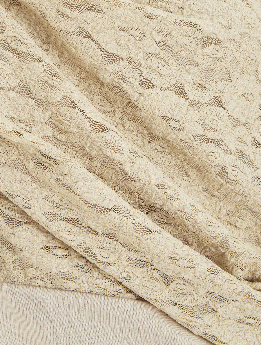 Top kantkogel - Beige - Image 3