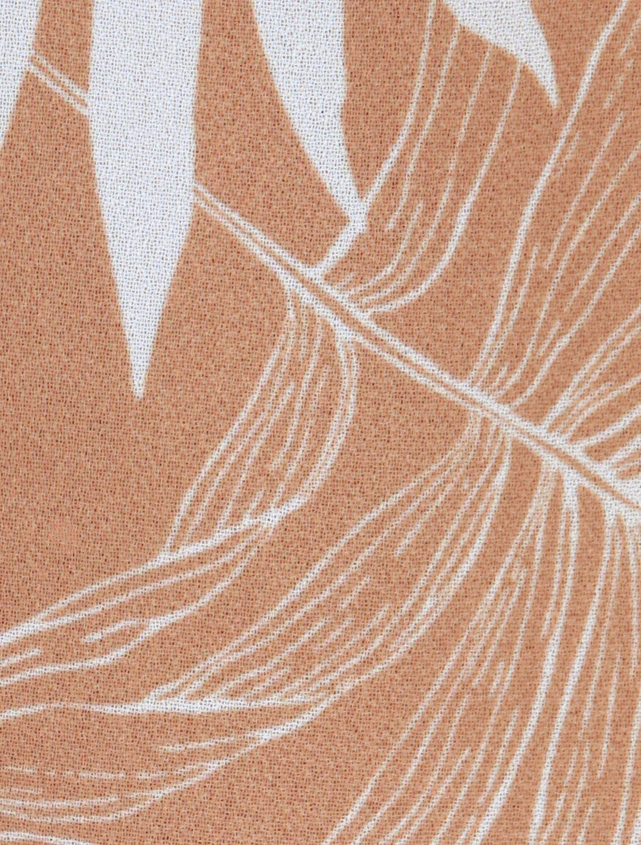 Top met Amerikaanse kraag bedrukt met varens - Beige - Image 3