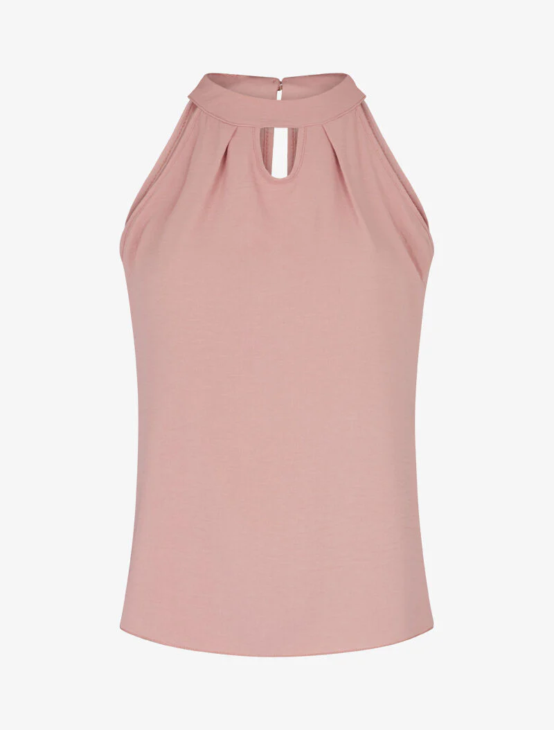 Top met Amerikaanse kraag - roze