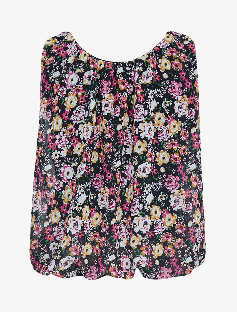 Top met bloemenprint - fuchsia - Image 2