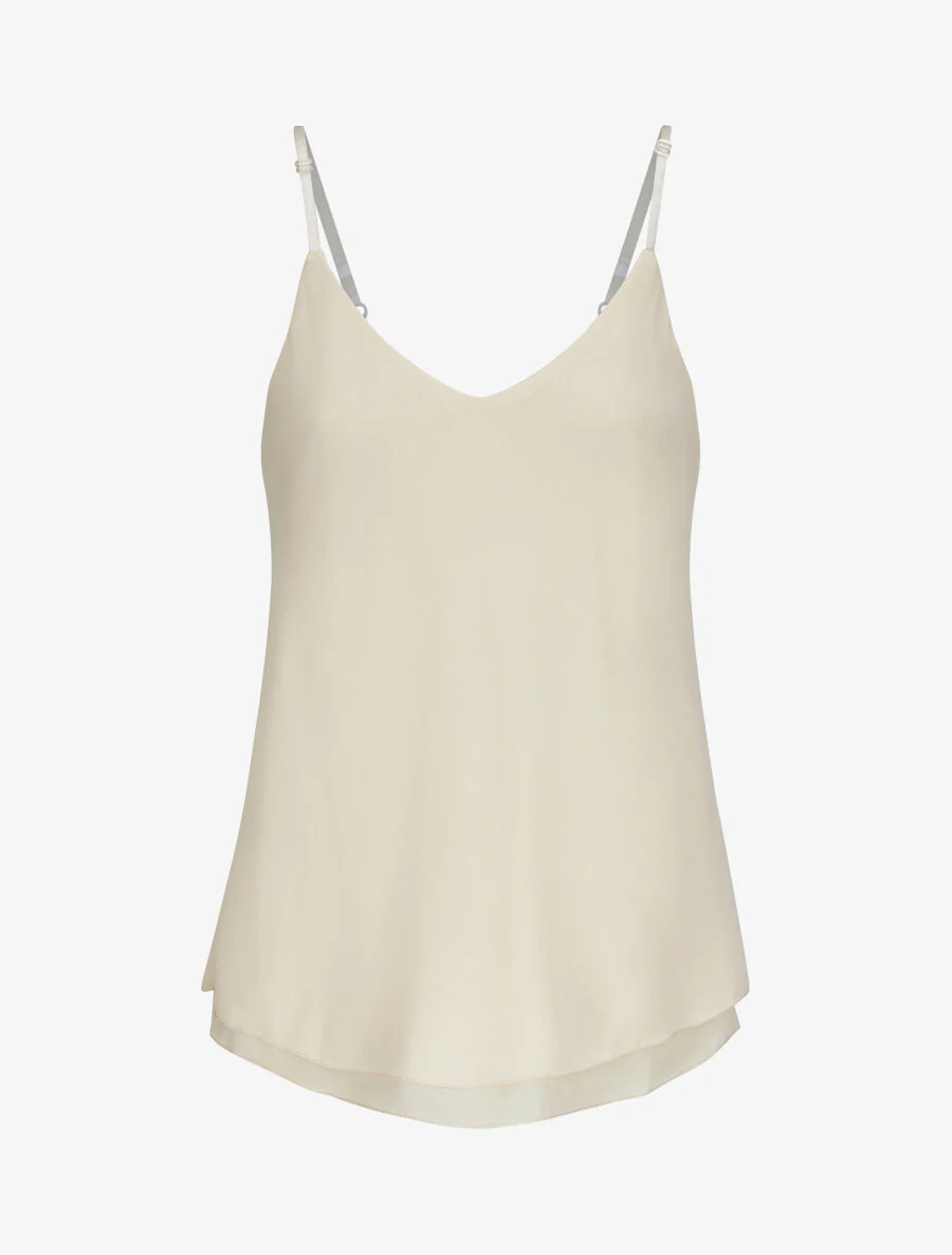 Top met dunne bandjes - Beige