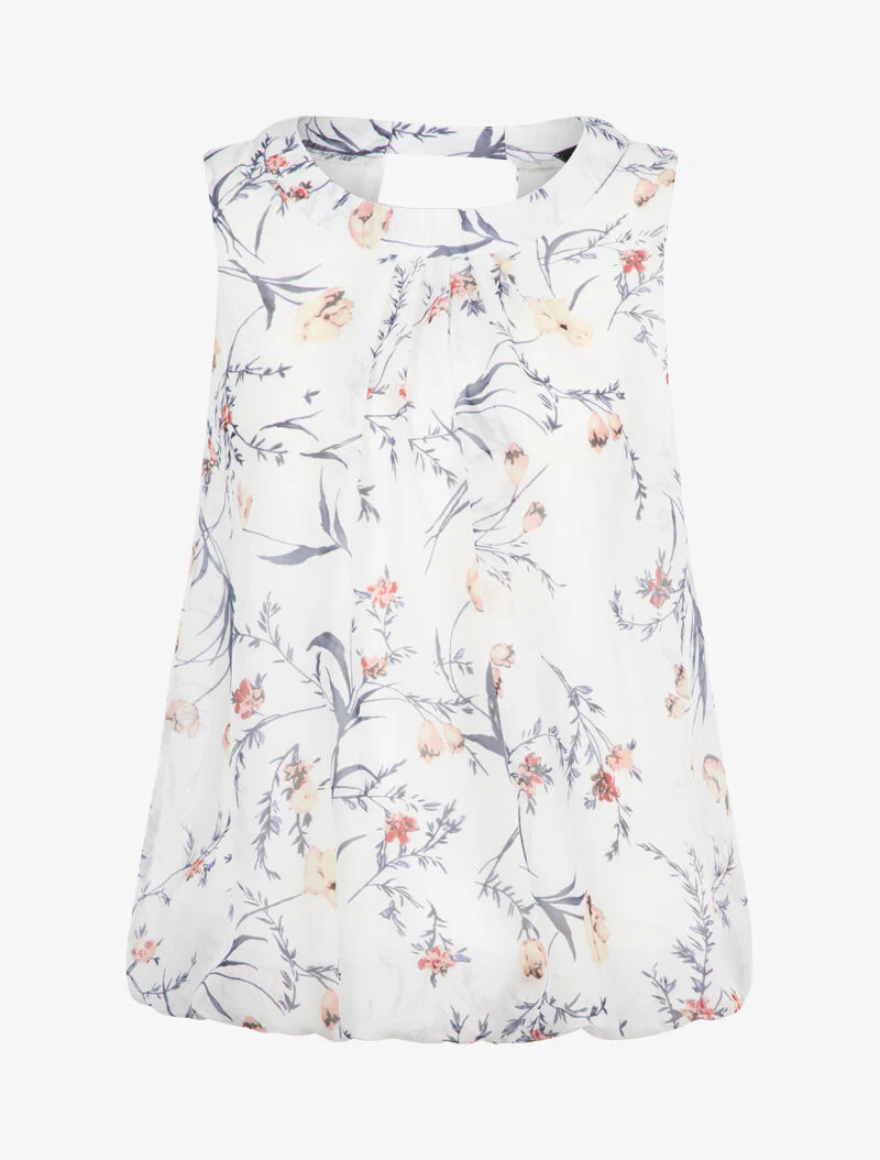 Top met gestileerde bloemenprint - ecru - Image 2