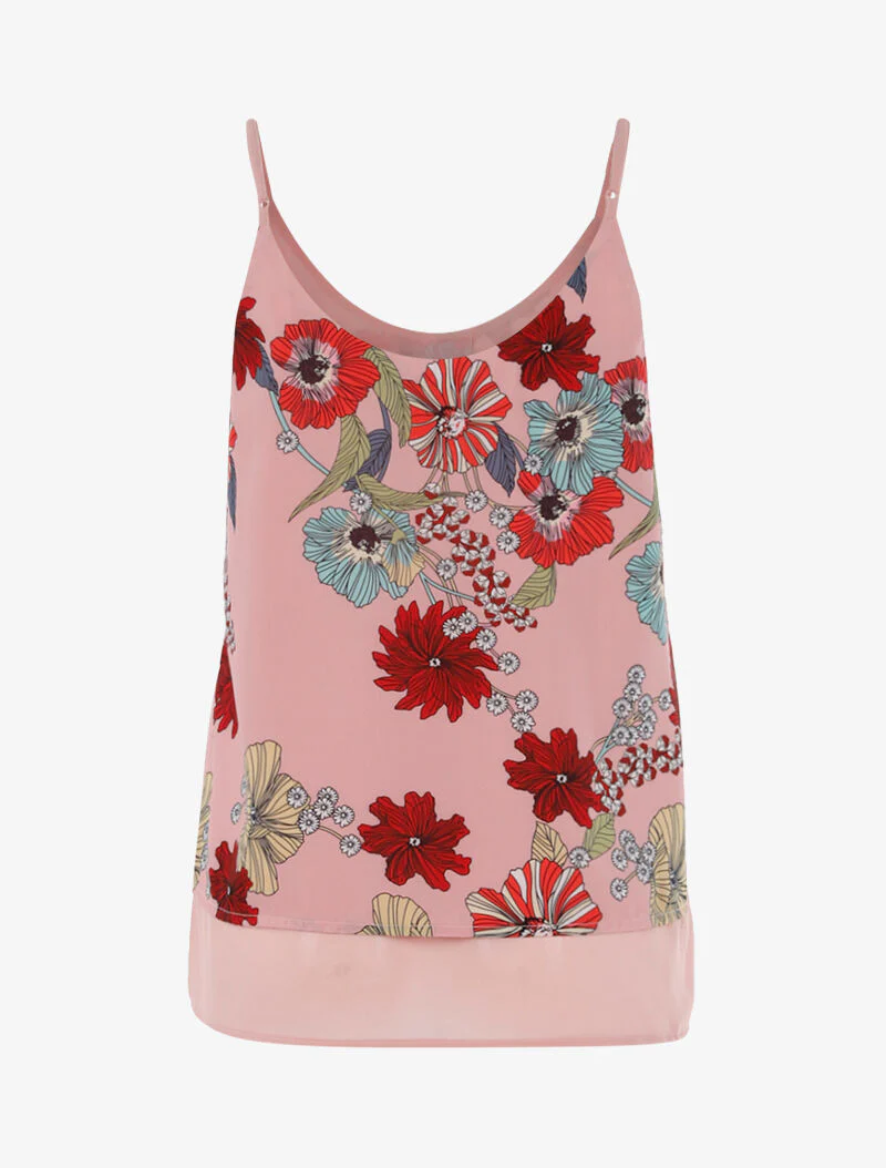 Top met grafische bloemenprint - roze - Image 2