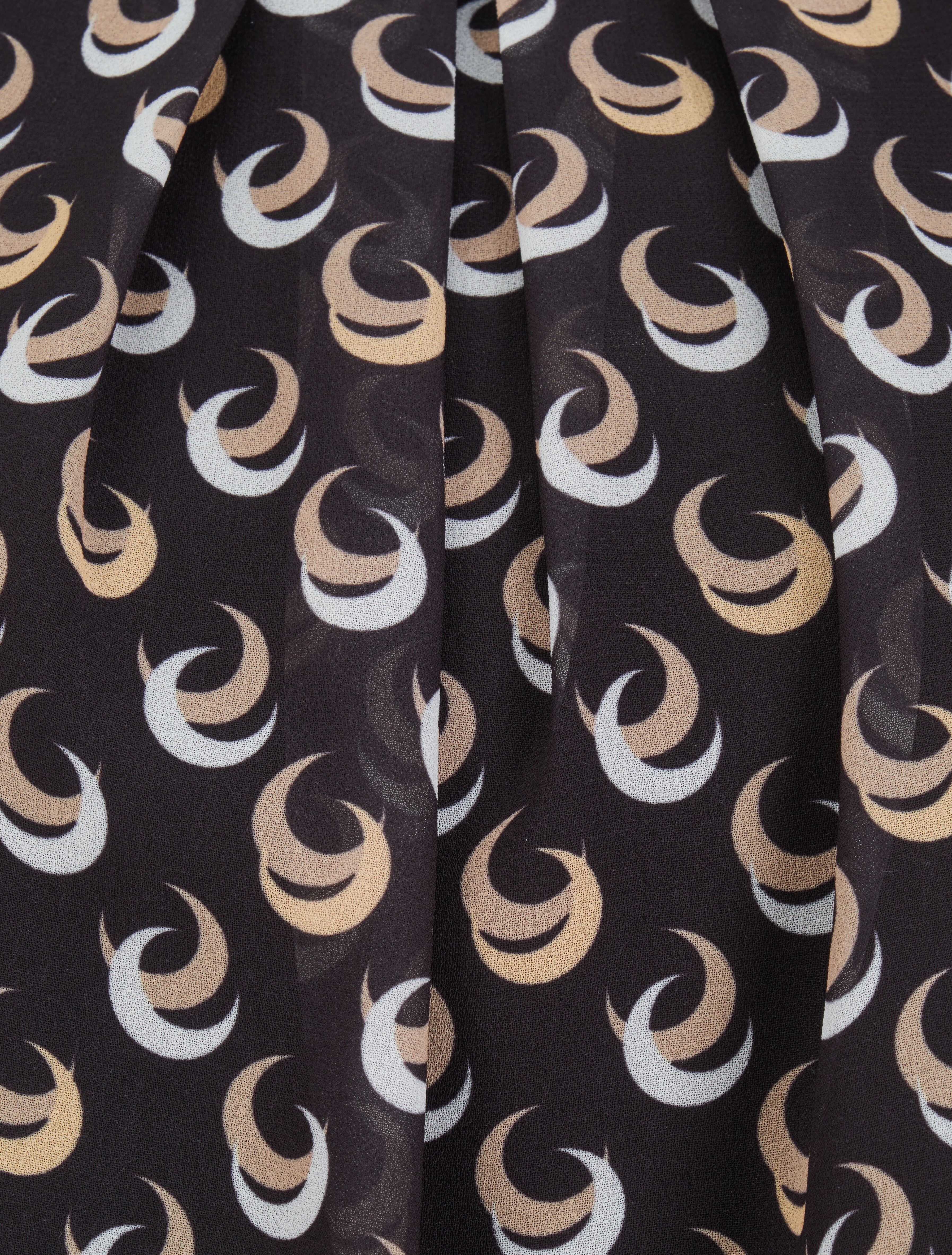 Top met halve maanprint zonder mouwen - Zwart - Image 3