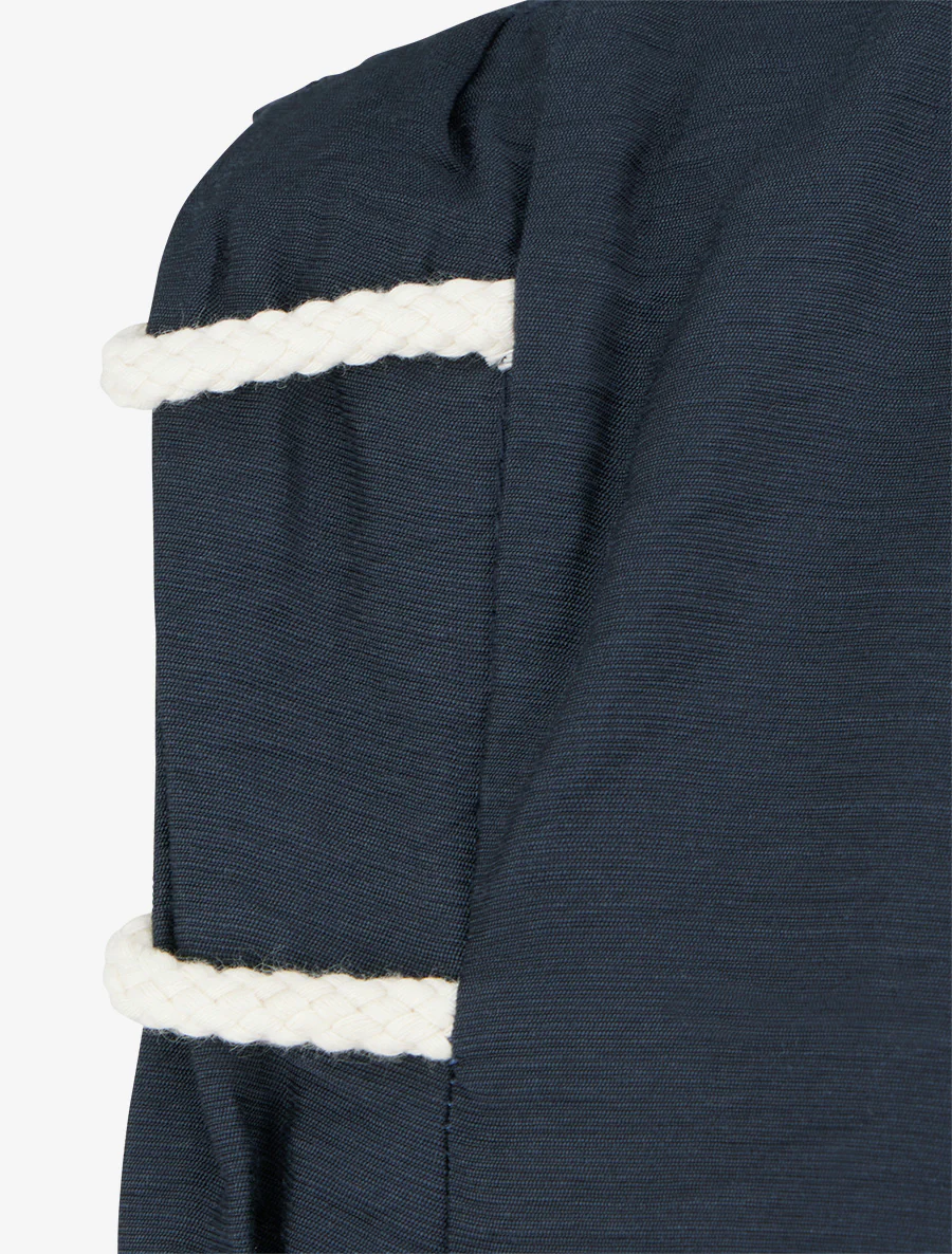 Top met koordachtige details en opengewerkte borduursels. - Marine - Image 3