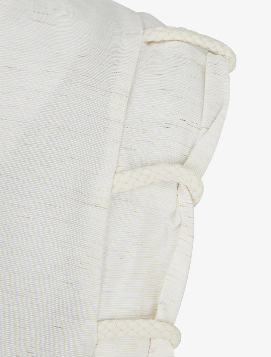 Top met koordachtige details en opengewerkte borduursels. - Crème - Image 3