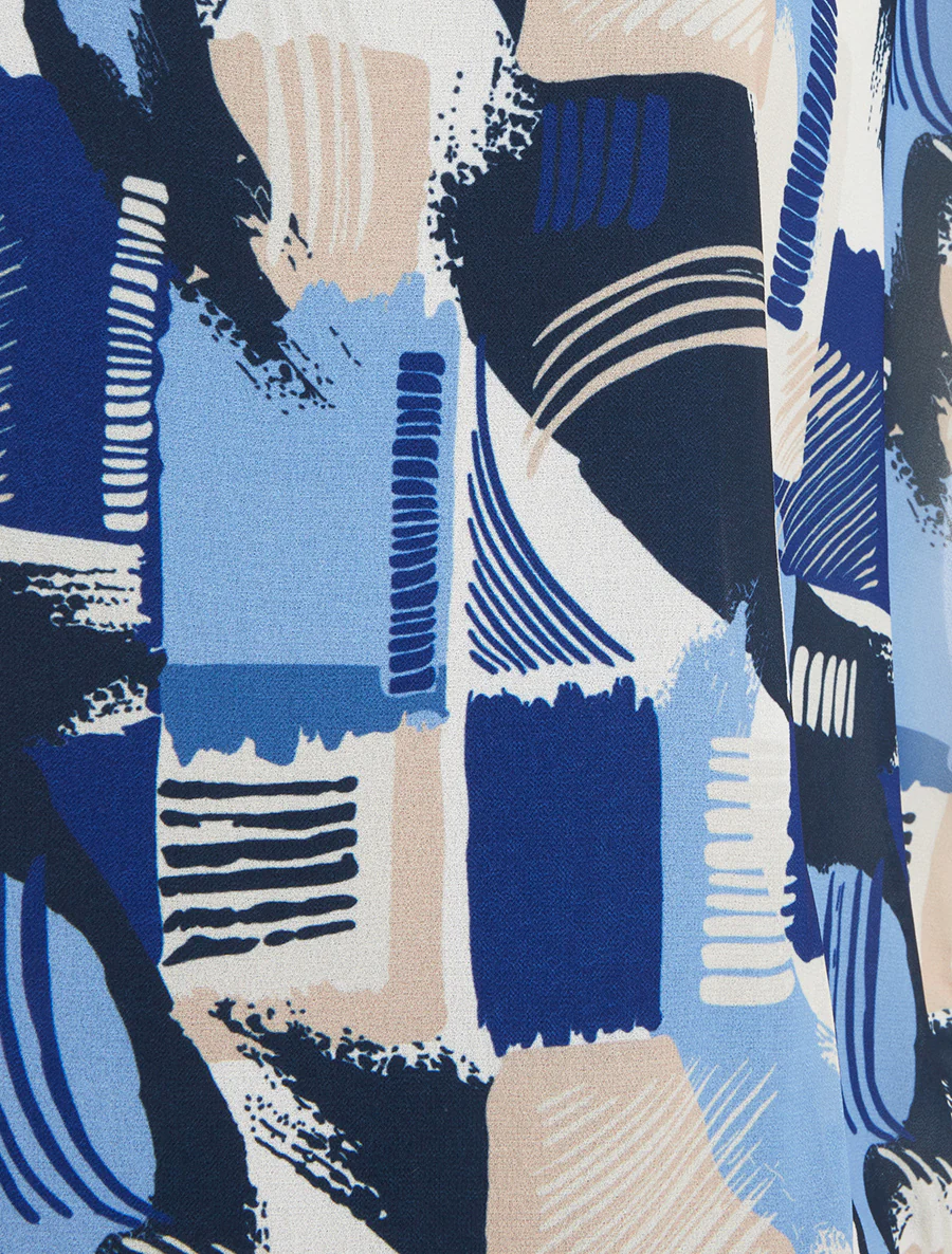Top met korte mouwen en grafische print - Marine - Image 3