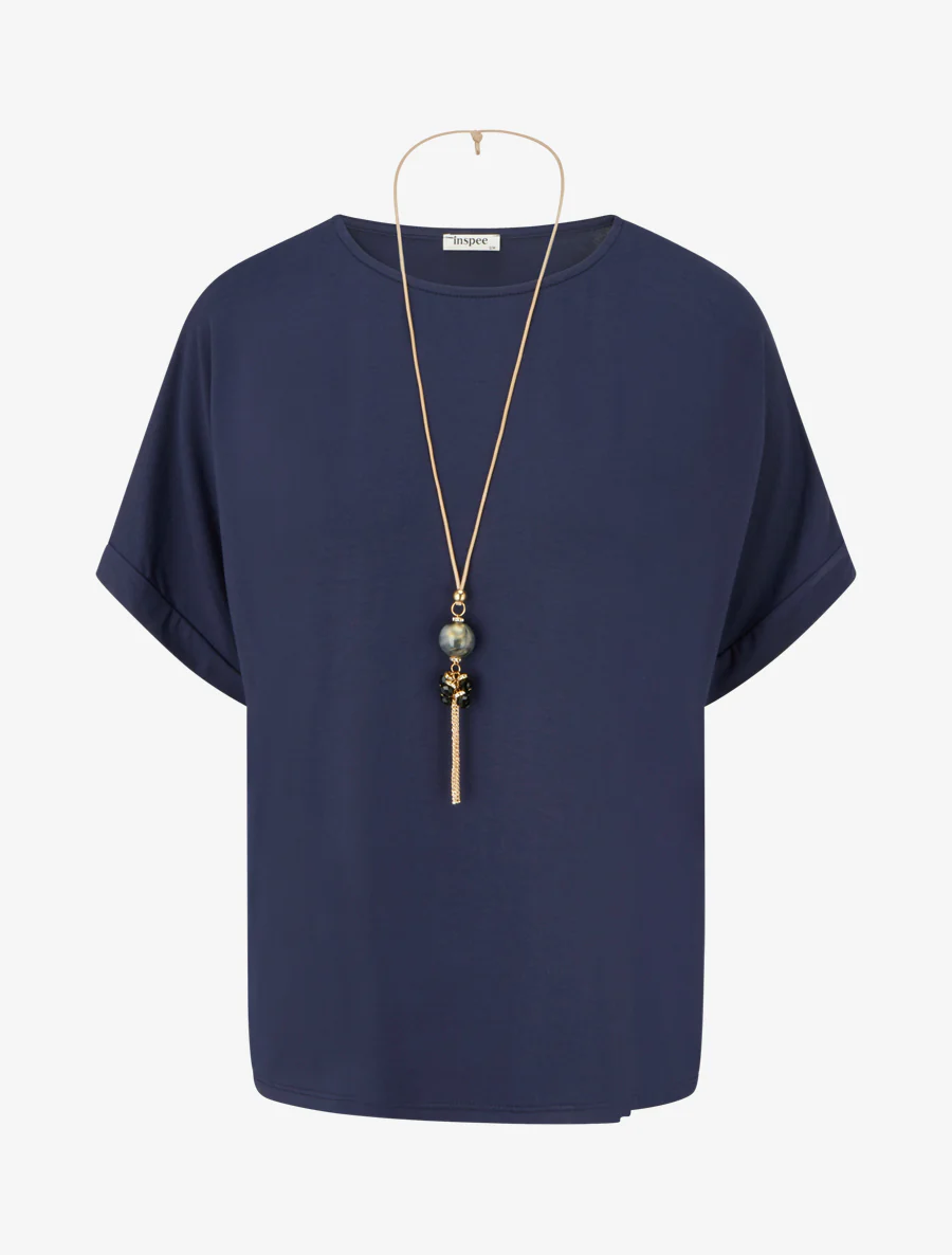 Top met korte mouwen - Marine