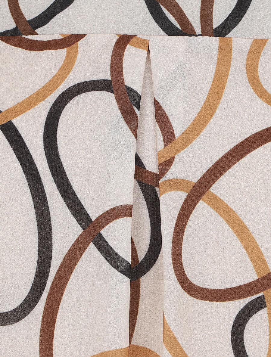Top met lange mouwen en grafische print - beige - Image 3