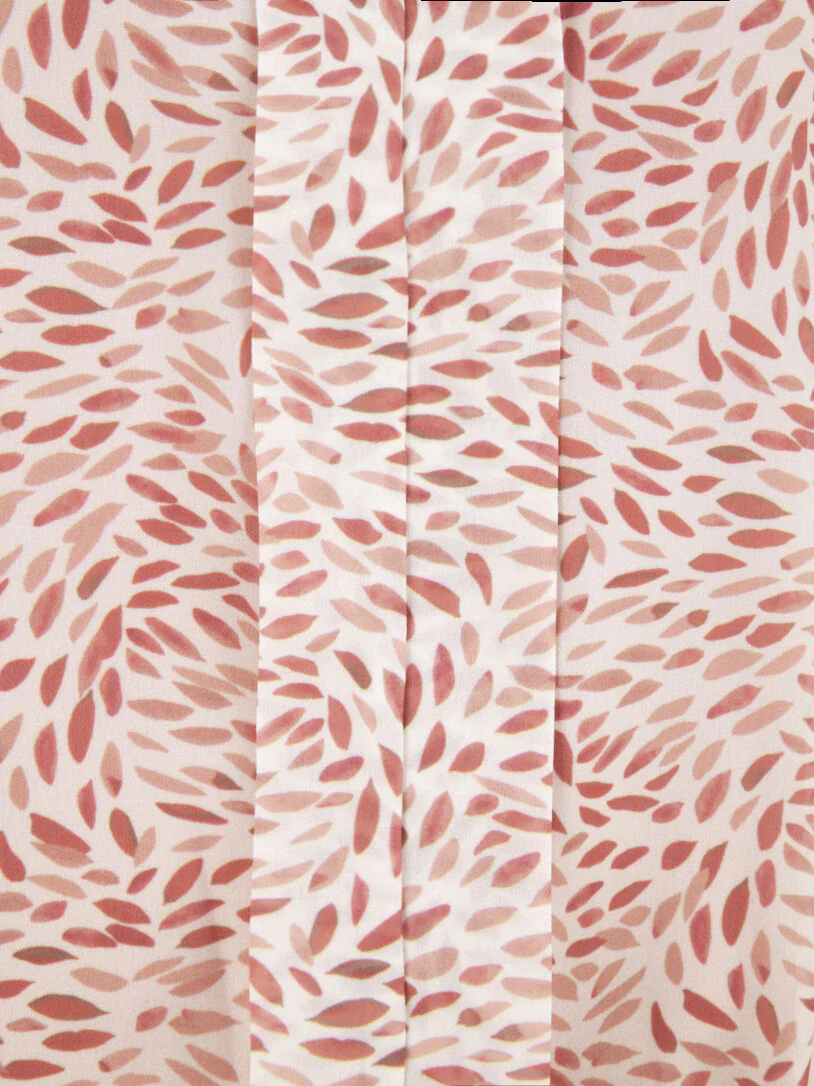 Top met lange mouwen met gestyled bladeren print - Roze - Image 3
