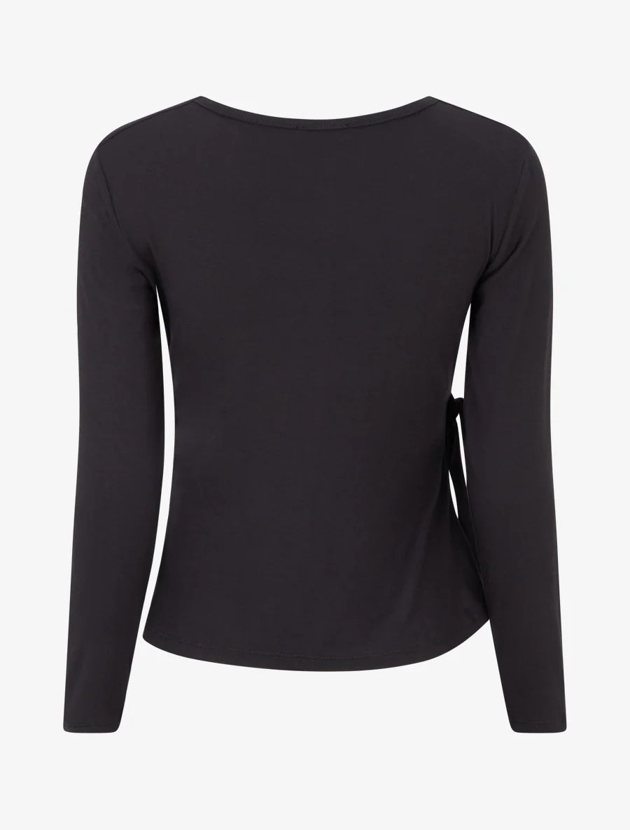 Top met overslagkraag - Zwart - Image 2