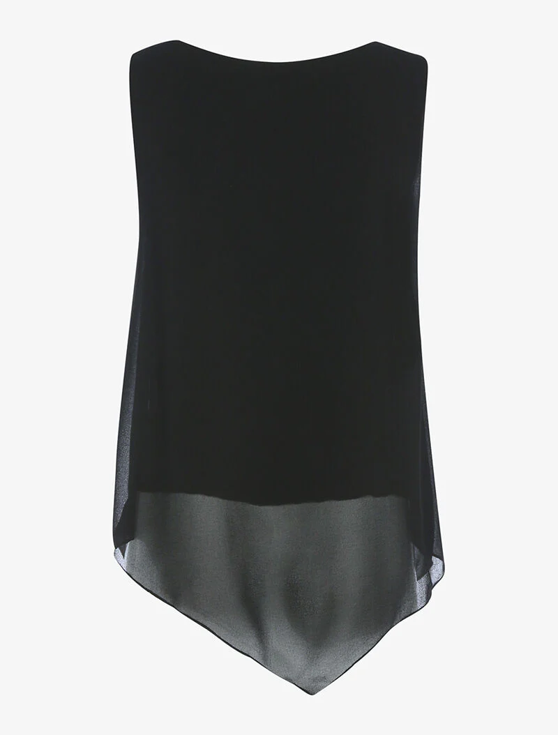 Top met ritsdecolleté - zwart - Image 5