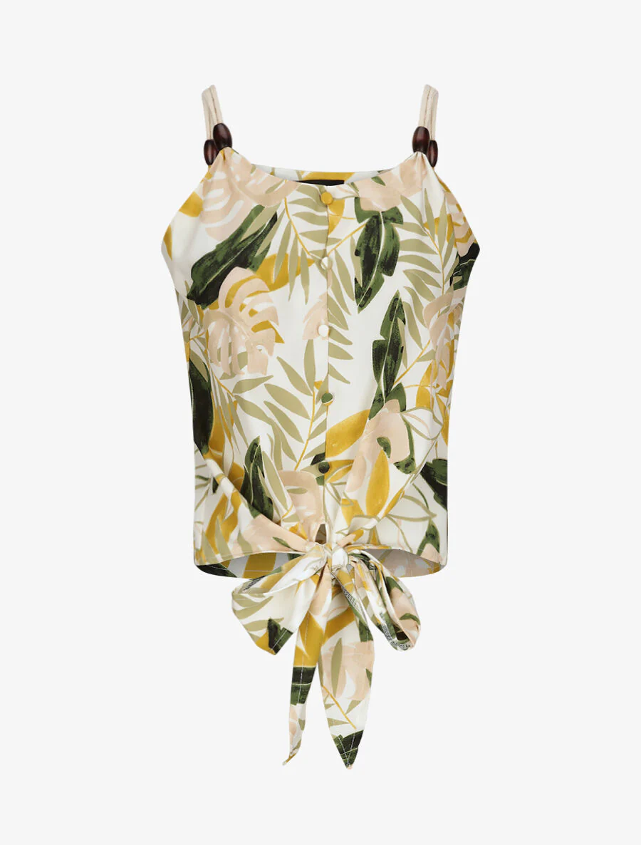 Top met schouderbanden stijl touwen - Wit