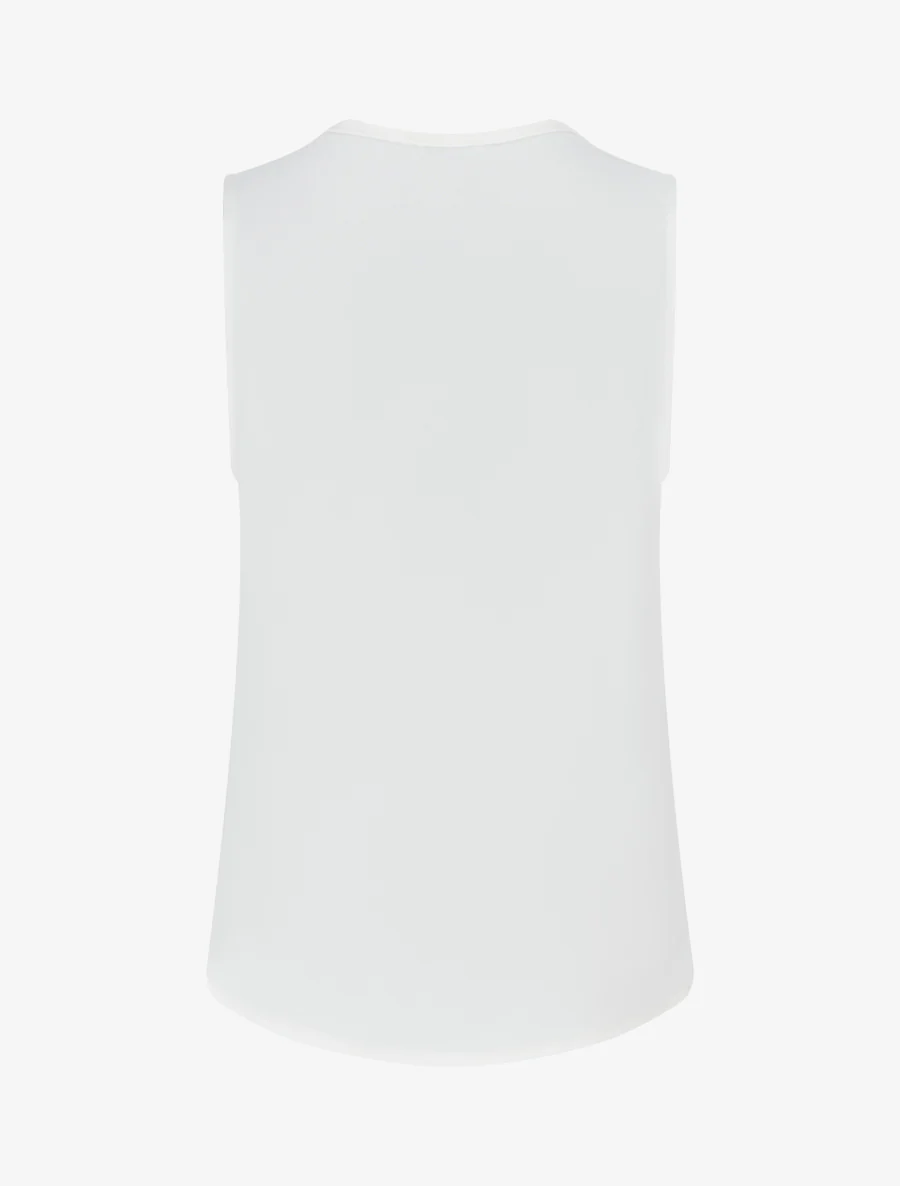 Top met sierlijke inzet. - Wit - Image 2
