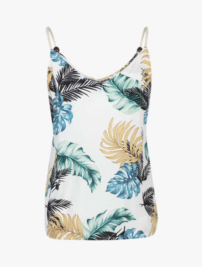 Top met koordstijl bandjes - ecru - Image 2