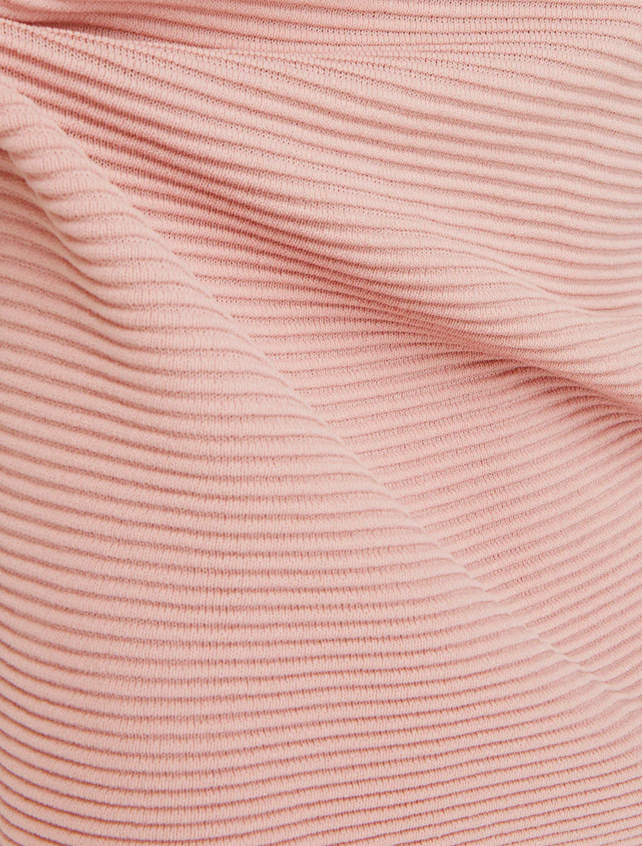Top met textuur en ronde hals - Roos - Image 3