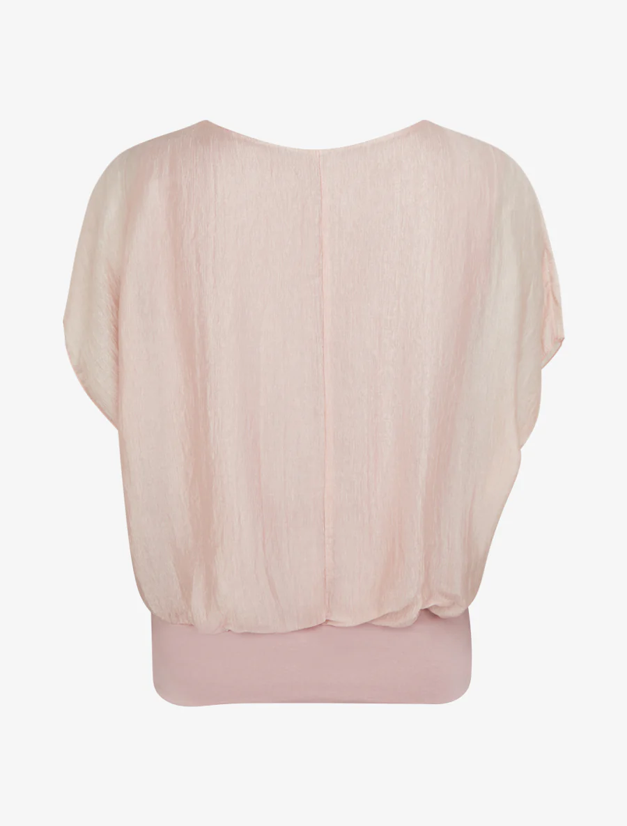 Top met textuurstof - Roos - Image 2