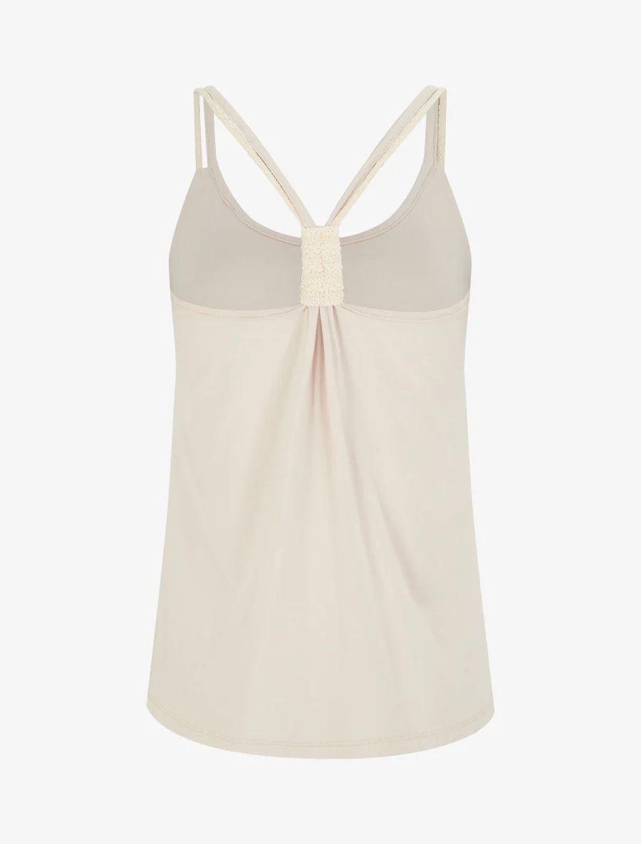 Top met touwstijl bandjes - Beige - Image 2