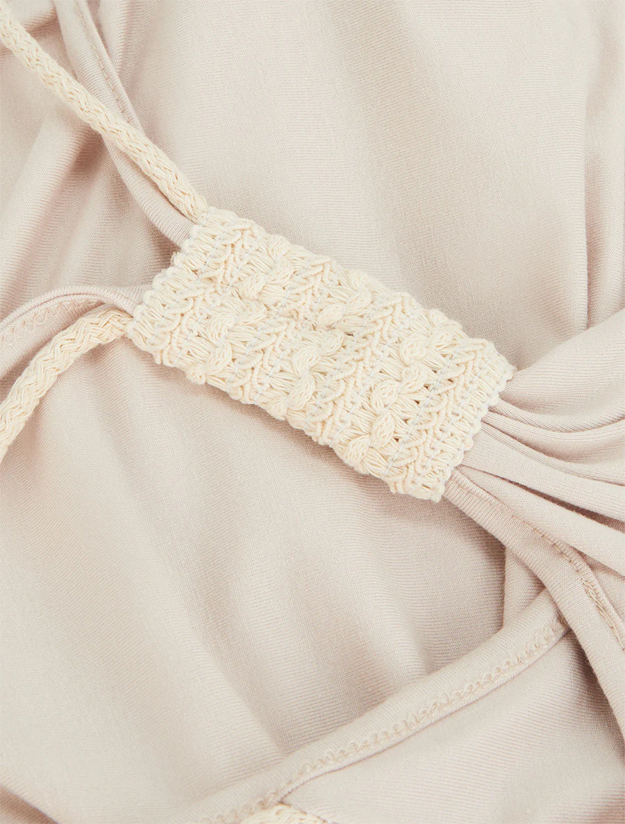 Top met touwstijl bandjes - Beige - Image 3