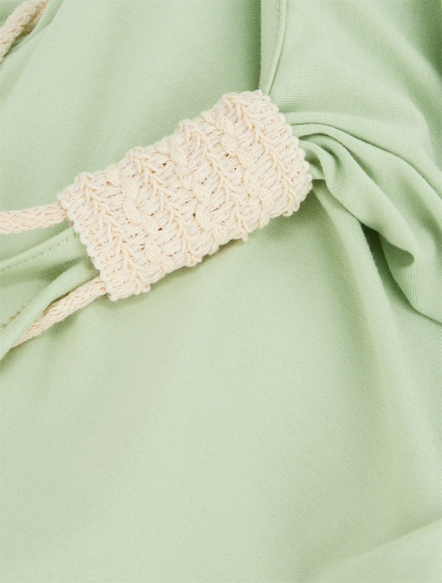 Top met touwstijl bandjes - Amandelgroen - Image 3