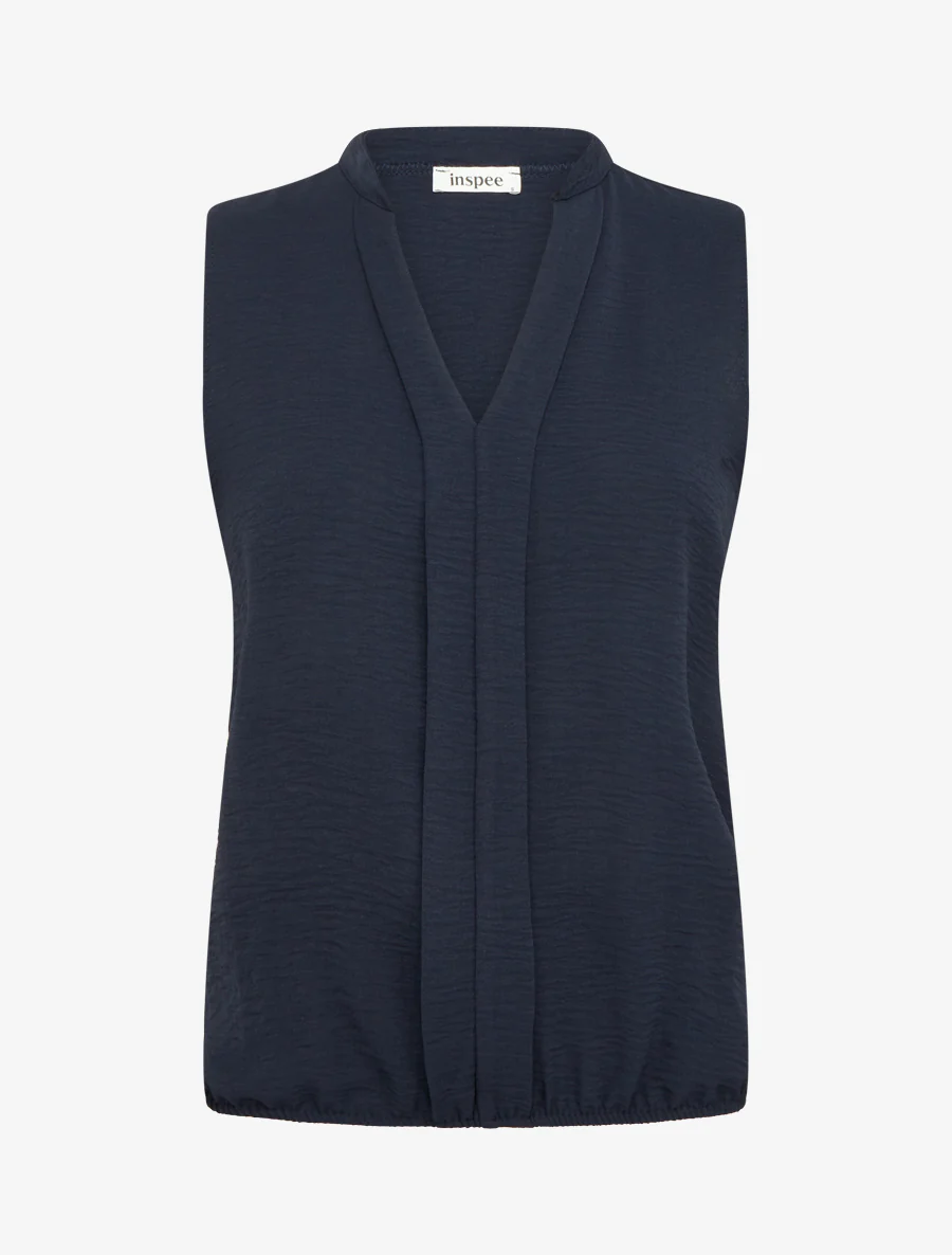 Top met V-hals - Marine