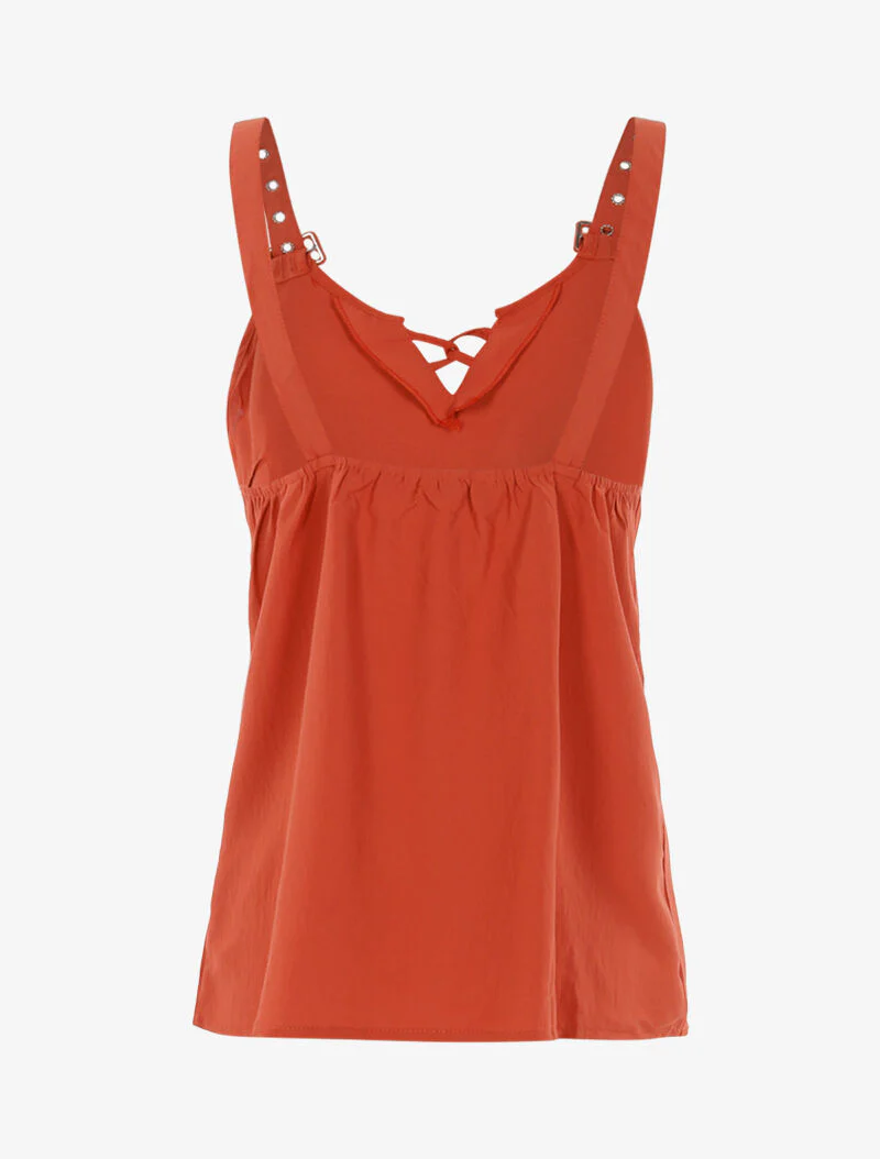 Gestileerde tanktop - roestkleurig - Image 2